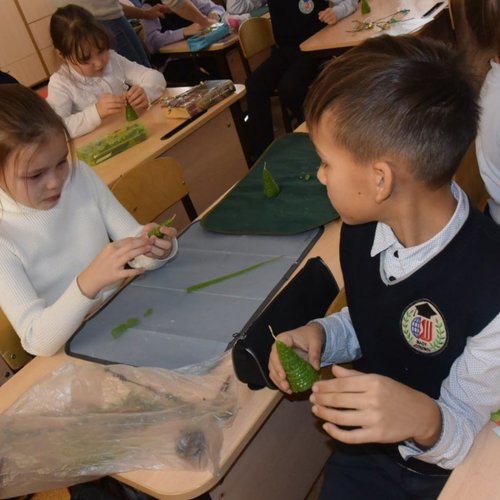 Новогодний мастер-класс от родителей 2Б класса