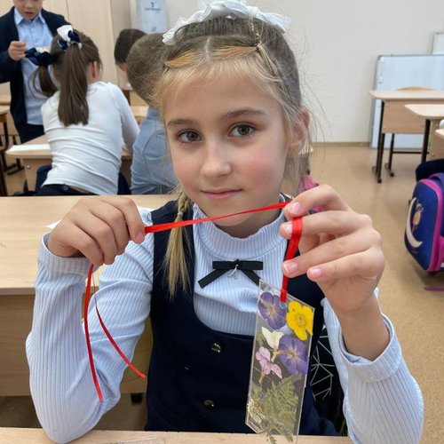  Закладка из сухоцветов на память о прошедшем лете