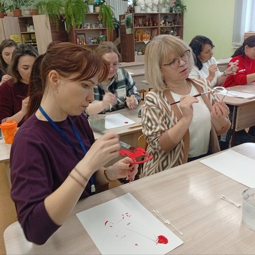 Новогодний мастер-класс для педагогов школы