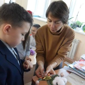 Новогодний мастер-класс от родителей 2Б класса